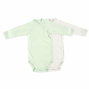 Alvi® Langarmbody 2er Pack mint + weiß