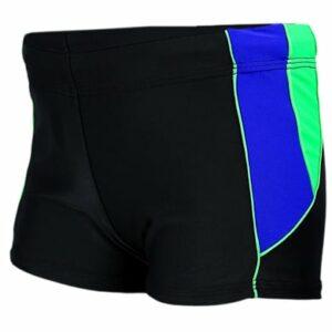 Aquarti Jungen Kurze Badehose mit Einsätzen Seitlich blau/grün