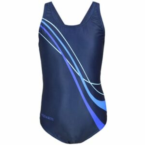 Aquarti Mädchen Badeanzug Chlorresistent Muscleback Wassersport blau/lila