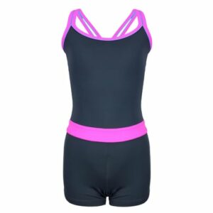 Aquarti Mädchen Badeanzug mit Bein Racerback pink
