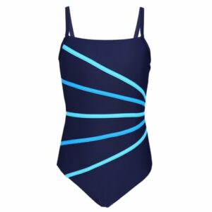 Aquarti Mädchen Badeanzug mit Spaghettiträgern hellblau