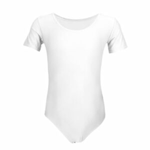 Aquarti Mädchen Gymnastikanzug Kurzarm weiß