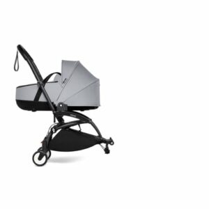 BABYZEN Kinderwagen YOYO 0+ connect Black mit Liegewanne Stone