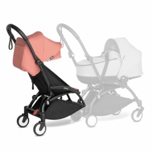 BABYZEN Kinderwagen YOYO 6+ connect Black mit Textilset Ginger