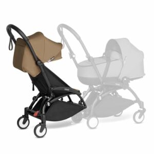 BABYZEN Kinderwagen YOYO 6+ connect Black mit Textilset Toffee