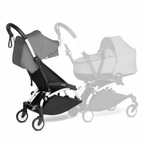 BABYZEN Kinderwagen YOYO 6+ connect White mit Textilset Grey