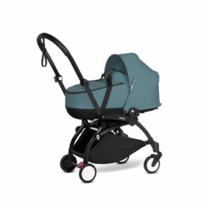 BABYZEN Kinderwagen YOYO2 0+ Black mit Liegewanne Aqua