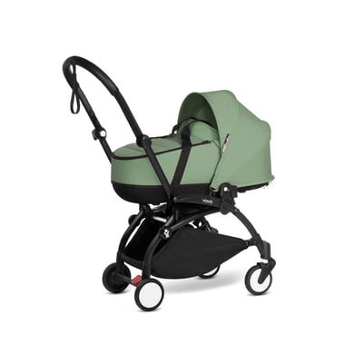 BABYZEN Kinderwagen YOYO2 0+ Black mit Liegewanne Peppermint