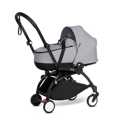 BABYZEN Kinderwagen YOYO2 0+ Black mit Liegewanne Stone