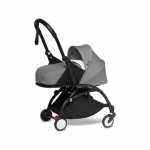 BABYZEN Kinderwagen YOYO2 0+ Black mit Neugeborenenaufsatz Grau