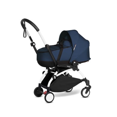 BABYZEN Kinderwagen YOYO2 0+ White mit Liegewanne Navy Blue