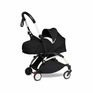 BABYZEN Kinderwagen YOYO2 0+ White mit Neugeborenenaufsatz Black