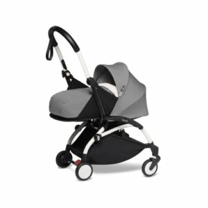 BABYZEN Kinderwagen YOYO2 0+ White mit Neugeborenenaufsatz Grau