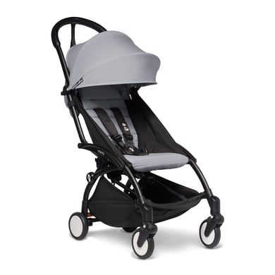 BABYZEN Kinderwagen YOYO2 6+ Black mit Textilset Stone