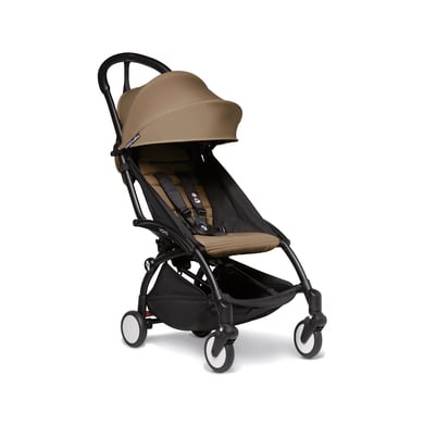 BABYZEN Kinderwagen YOYO2 6+ Black mit Textilset Toffee