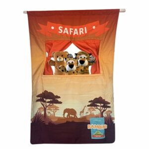 BAMBINI Puppentheater Safari inklusive 3 Handpuppen