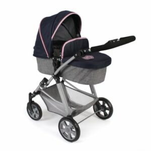 BAYER CHIC 2000 Kombi Puppenwagen NELE melange navy grau