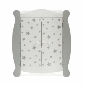 BAYER CHIC 2000 Puppen-Kleiderschrank Stars grau