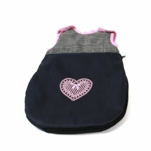 BAYER CHIC 2000 Puppen-Schlafsack Melange grau-navy abgerundet