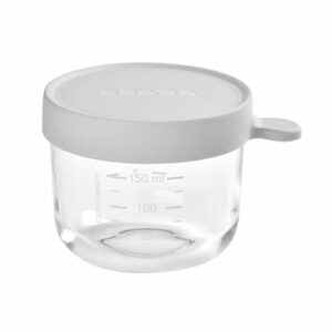 BEABA® Portionsbehälter aus Glas 150 ml hellgrau