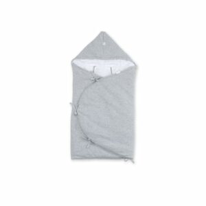 BEMINI Baby nest ausgekleidet Pady waffle + jersey bio Mix grey