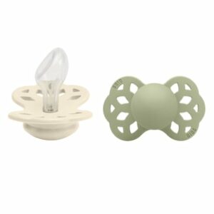 BIBS® Schnuller Infinity anatomischer Sauger 6-18 Monate Ivory & Sage 2 Stk.