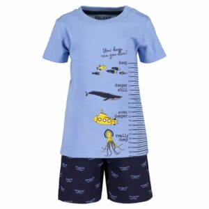 BLUE SEVEN Girls 2er Set T-Shirt + Shorts Hellblau