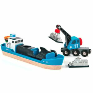 BRIO® WORLD Containerschiff mit Kranwagen 33534