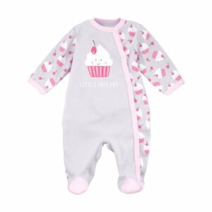 Baby Sweets Schlafanzug Little Cupcake grau rosa