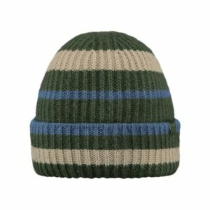 Barts Mütze Larrey Beanie Grün/Beige/Blau