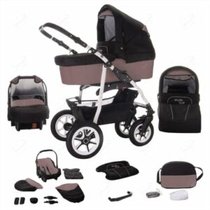 Bebebi Bellami / 3 in 1 Kombi Kinderwagen Set / Hartgummireifen Bellafango