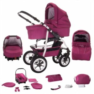 Bebebi Bellami / 3 in 1 Kombi Kinderwagen Set / Hartgummireifen Bellamore