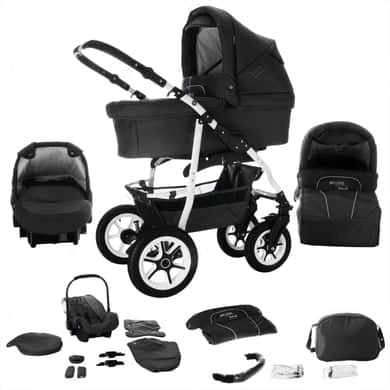 Bebebi Bellami / 3 in 1 Kombi Kinderwagen Set / Hartgummireifen Bellanero