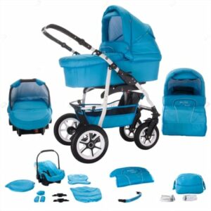 Bebebi Bellami / 3 in 1 Kombi Kinderwagen Set / Hartgummireifen Bellaqua