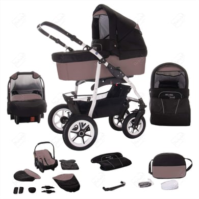 Bebebi Bellami / 3 in 1 Kombi Kinderwagen Set / Luftreifen Bellafango