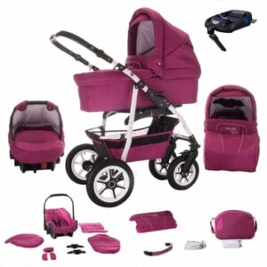 Bebebi Bellami / 4 in 1 Kinderwagen Komplettset / ISOFIX Basis / Hartgummireifen Bellamore