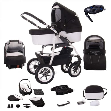 Bebebi Bellami / 4 in 1 Kinderwagen Komplettset / ISOFIX Basis / Luftreifen Bellamix