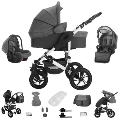 Bebebi Florida / 3 in 1 Kombi Kinderwagen Set / Luftreifen Flojeans