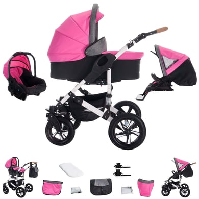 Bebebi myVARIO / 3 in 1 Kombi Kinderwagen Set / Hartgummireifen myGirl