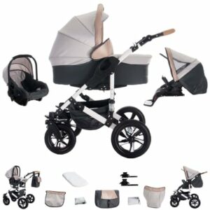 Bebebi myVARIO / 3 in 1 Kombi Kinderwagen Set / Hartgummireifen myHoney