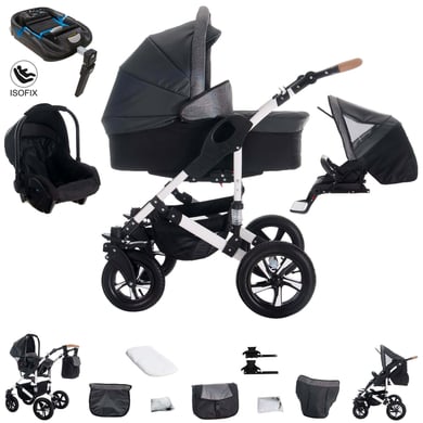 Bebebi myVARIO / 4 in 1 Kinderwagen Komplettset / ISOFIX Basis / Hartgummireifen myStar