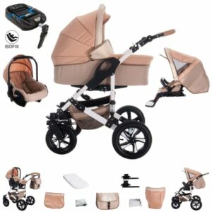 Bebebi myVARIO / 4 in 1 Kinderwagen Komplettset / ISOFIX Basis / Luftreifen myGold