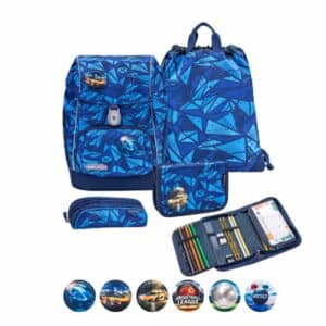 Belmil Schulranzen Premium Comfy Plus Set 5-teilig Glacier Blue