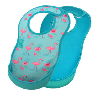 Bibetta Neopren-Lätzchen UltraBib® Flamingos / Türkis