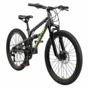 Bikestar Kinderrad Fully MTB Alu 24 Zoll schwarz
