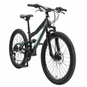 Bikestar Kinderrad Fully MTB Stahl 24 Zoll schwarz