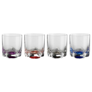 Bohemia Cristal Whiskytumbler Bahama 280 ml 4er Set bunt