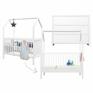 Bopita Babyzimmer Camille / My first House 2-teilig 60 x 120 cm weiß