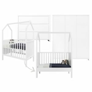 Bopita Babyzimmer Camille / My first House 60 x 120 cm weiß