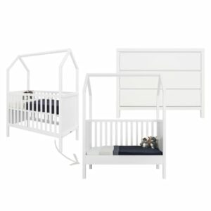 Bopita Babyzimmer Corsica / My first house 2-teilig 60 x 120 cm weiß